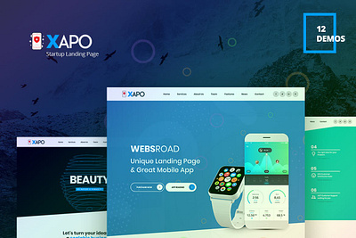 Xapo - Responsive Landing Page Template app branding design generation illustration landing landing page marketing multipurpose page purpose responsive ui ui design ux ux design web web development web maintance website