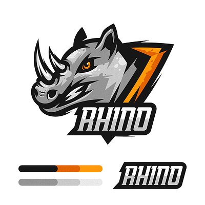 Rhino E-Sports Logo design detailed drawing esports esports logo illustration logo rhino rhino logo rhinos vector