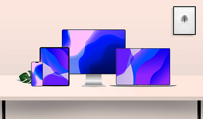 Responsive Device Mockup abstract apple clean device display imac ipad iphone laptop mockup phone presentation pro realistic responsive showcase simple smart smartphone watch