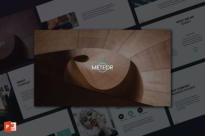 Meteor PowerPoint Template annual report branding business design designposter ecomerce entrepreneur google slides graphic design illustration keynote marketing media pitch deck powerpoint professional psd report web development web maintance