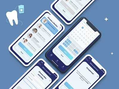 Mobile app. Appointment to the dentist. app design ui ux website webdisigne web