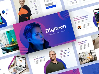 IT & Technology Slides Presentation abstract branding concept creative deck design google slides illustration it keynote multipurpose pitch pitch deck powerpoint presenation purpose slides technology web development web maintance