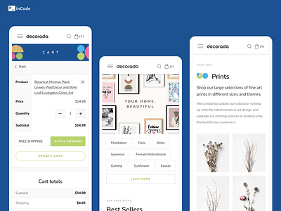 eCommerce Website Design | Decorada cart ecommerce cart online store cart page checkout ecommerce checkout online store checkout page ecommerce ecommerce design online store online store design ui ux web design