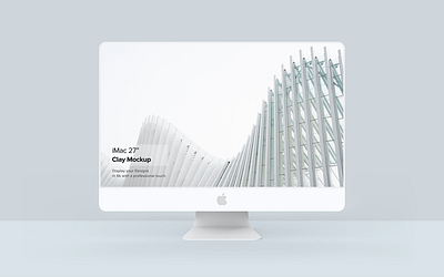 iMac Mockup 5k abstract apple clay clean device display hero imac macbook minimal minimalism minimalistic mockup pro realistic retina simple web white