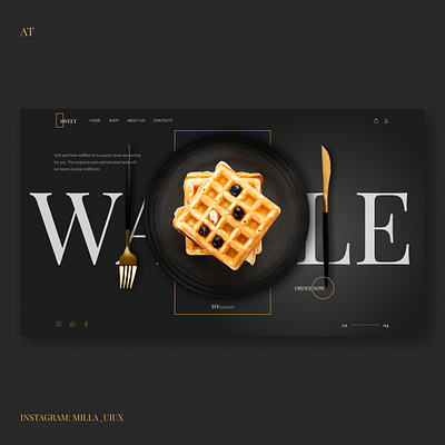 Main screen concept | Waffle branding design site sweet ui ux waffle web