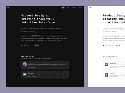 2021 Personal Website clean design designer minimal personal website portfolio website