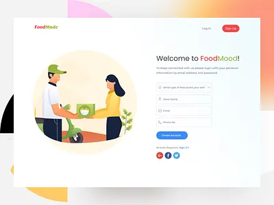 Restaurant sign up page UI app app designer food delivery sign up page food ui food website login register ui restaurant webapp sign up resturant sign up page resturant webpage resturant app sign up page ui signup signupui tazrin uiux web
