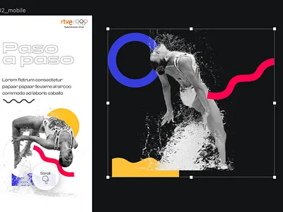 Olympic games - Slow motion clips landing page for RTVE blue design flat illustration logo madrid modern rtves ui ux