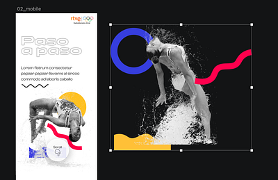 Olympic games - Slow motion clips landing page for RTVE blue design flat illustration logo madrid modern rtves ui ux