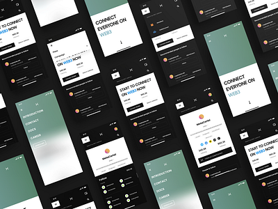 CyberConnect - Web3 Socialfi platform for mobile bitcoin blockchain btc crypto currency design homepage index landing page minimal minimalist platform social ui web web3 website