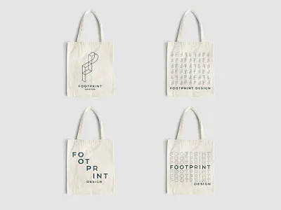 Footprint Design Merchandise branding footprint design merchandise gadgets logo design torba tote bag tote bags