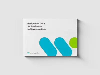 Branding for White Pearl Care branding brochure cover design minimal