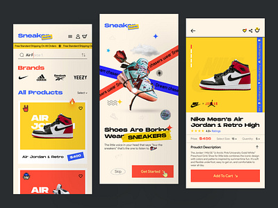 Sneakerbumb 3d app clean clean ui design dribbble dribbble best shot elegant interaction ios minimal mobile design product design retro retro ui trend 2022 ui user interface ux vintage