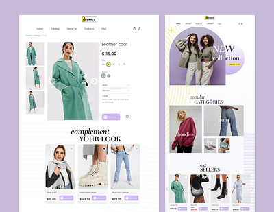 Women's clothing store branding design logo ui ux ux website webdisigne web