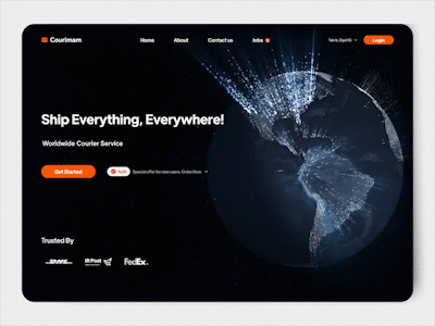 Courimam animation delivery design globe post ui uiconcept uidesign uidesigner userexperience userinterface