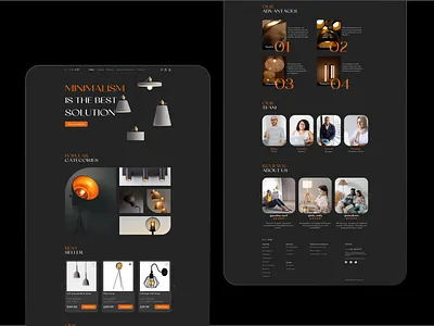 Lamp store branding design logo ui ux website webdisigne web