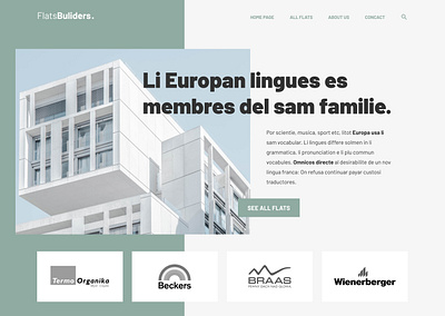 FlatsBuliders. design figma typography ui webdesign