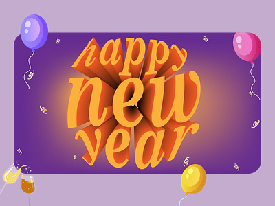 Happy new year adobe illustrator art graphic design happy new year illustration ui