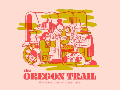 The Oregon Trail branding coastal design graphic design illustration midwest oregon oregon trail pacific northwest pioneer typography