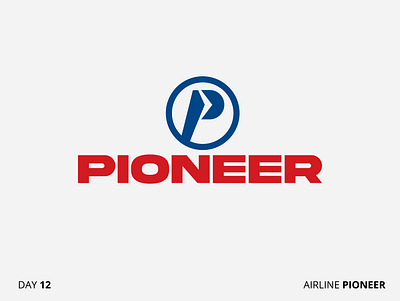 Pioneer - Airline Logo 50 day challenge 50dlc airliner airplane branding challenge design illustration logo pioneer vector
