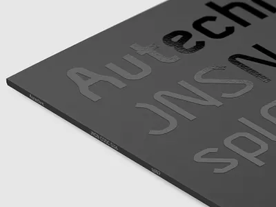 Autechre 12" design with spot gloss type on matt finish sleeve autechre charity cover art design graphic design music music artwork package design spot gloss spot uv vector vinyl