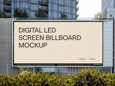Urban Digital Billboard PSD Mockup