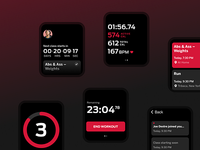 Barry's X – Apple Watch apple fit fitness health lifestyle progress tracking stats ui ux watch watch os workout