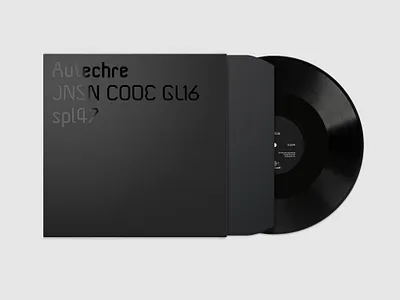 Autechre — JNSN CODE GL16 / spl47 charity cover art design graphic design music music artwork package design spot gloss spot uv typography vector vinyl
