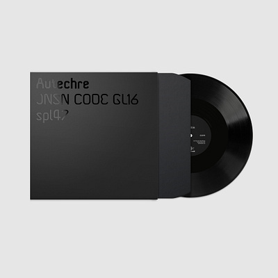 Autechre — JNSN CODE GL16 / spl47 charity cover art design graphic design music music artwork package design spot gloss spot uv typography vector vinyl