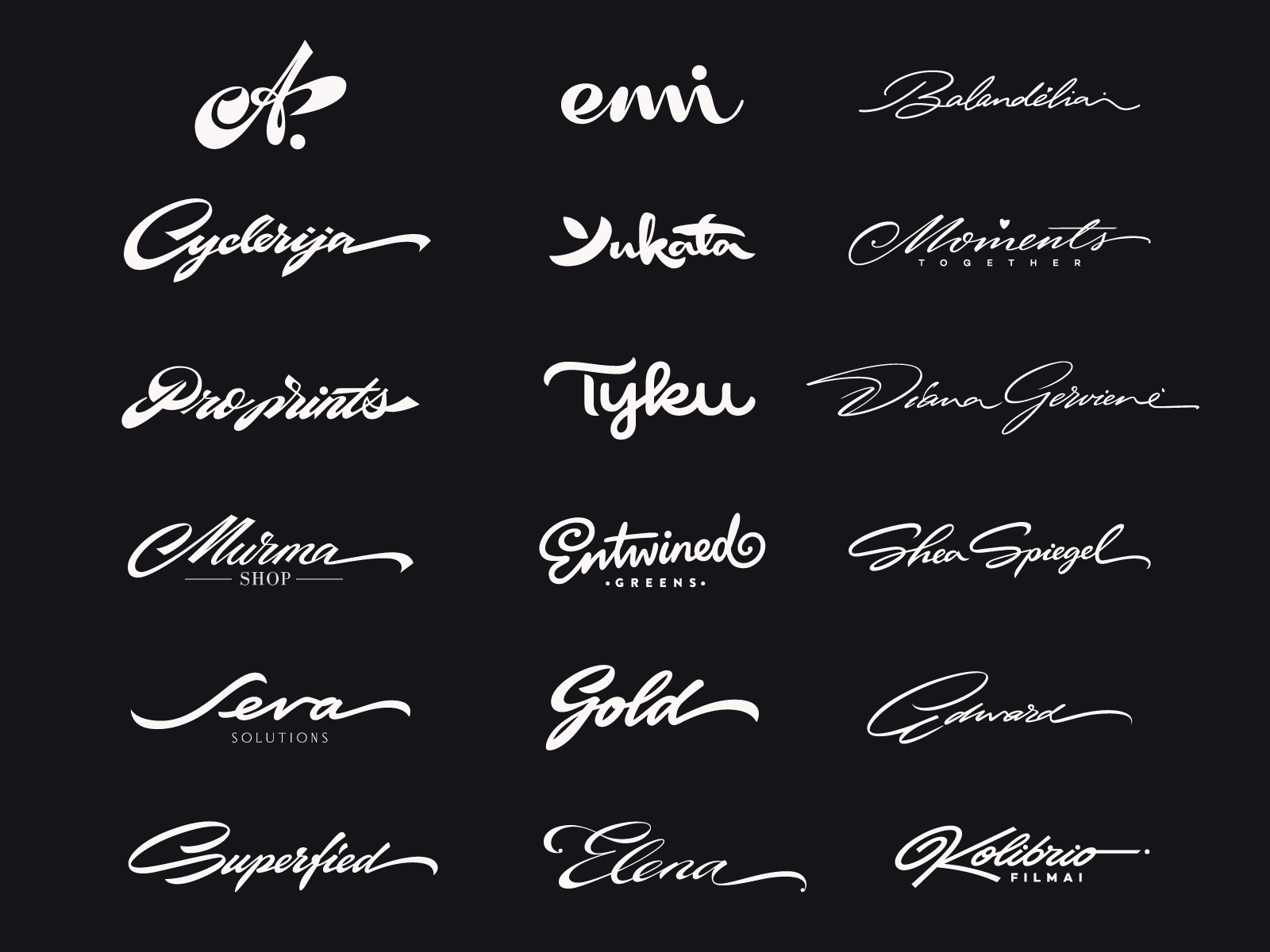 Lettering/logotypes_2021 2021 behance branding brushlettering calligraphy collection custom flow fun handtype handwritten identity lettering logo logomaker logotypes script type unique