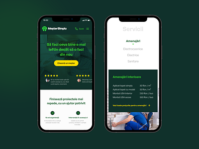 Handyman Services Mobile Website Design handyman mobile ui website