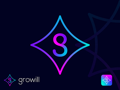 Minimal Colorful Growth Mark Abstract Logo app logo banking logo branding colorful logo finance financial company logo flat logo g letter logo g logo g monogram gradient illustration investment company logo magic logo minimal logo minimalist logo modern logo will logo will maker company logo wish logo