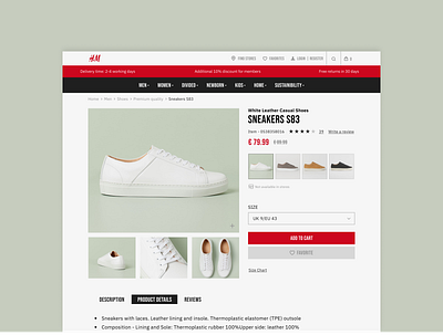 H&M Product Page Redesign design ecommerce fashion hm redesign ui ui challenge uidesign ux