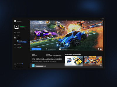 Epic Games, Game Library Concept Design app epicgames games ui ux web webdesign