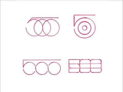 500 Concepts 500 branding clean logo five hundred followers icon logo modern logo numbers smart logo typography vector