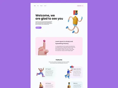 Homepage design 3d animation design figma homepage homepagedesign illustration logo typography ui ux webdesign websitedesign