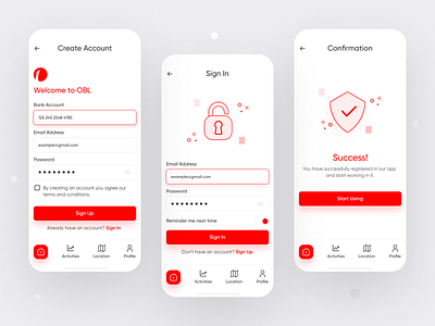 One Bank - Sign-In / Sign-Up Mobile App UI app app design bank app bank app login ui bank app redesign bank app ux design design dribbble best shots finance app redesign finance app signup up login ui loginsignup ui ui ux wallet app