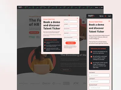 Homepage Popup design