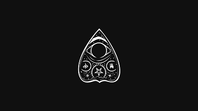 Podcast Episode Thumbnail Art branding figma flat horror illustration ouija planchette podcasting vector