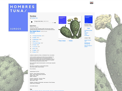 Hombres Tuna - Sordos (Bandcamp page) bandcamp page branding design