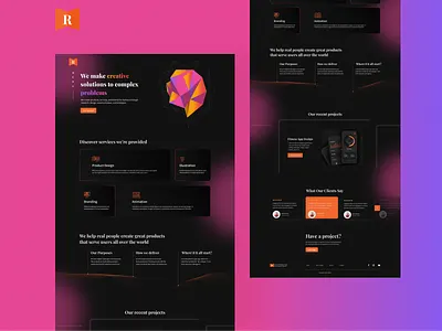 Creative Agency Landing Page agency landing agency landing page agency website ui creative agency landing page creative agency website creative ui saas landing ui uiux uiux agency uiux agency landing page