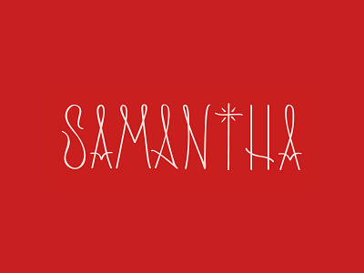 Samantha branding design illustration logo type