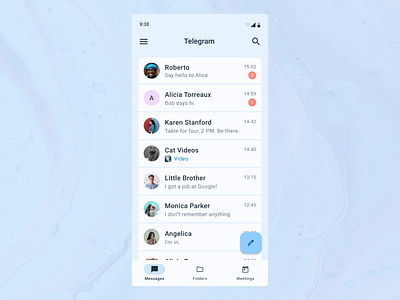 Telegram Material 3.0 12 2022 android app chat design material messager mobile telegram trend ui