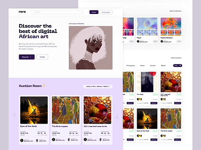 NFT Market place for creatives 🖼️ app blockchain crypto design marketplace minimalism nft nftart nftmarketplace ui uiux website