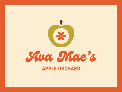 Ava Mae's Apple Orchard apple fall funky graphic illustration logo orchard spice