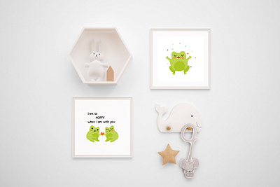 Cute Frogs StickerPack animal baby frog illustration sticker vector