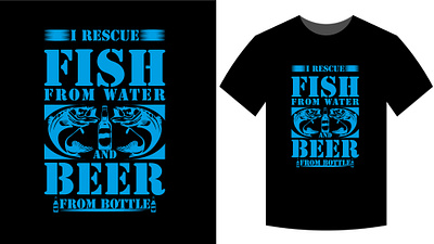 I rescue fish graphic design illustration t shirt design vector