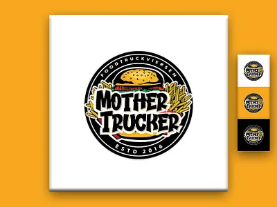 Food Trucker Logo branding food logo designe food menu deisgn graphic design logo logo deisgner