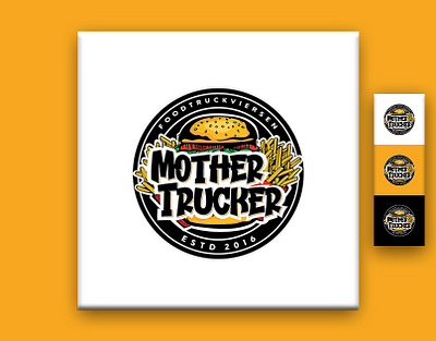 Food Trucker Logo branding food logo designe food menu deisgn graphic design logo logo deisgner