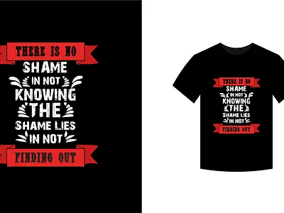 there is no sham in not knowing design graphic design illistrator t shirt design vector